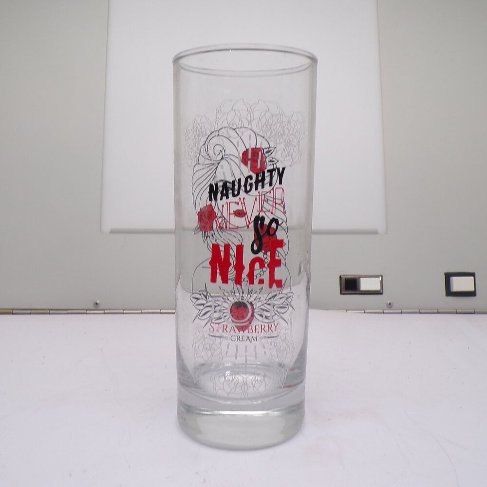 Tequila Rose Strawberry Cream 'Naughty Never Tasted So Nice' Collins 6.5" Glass